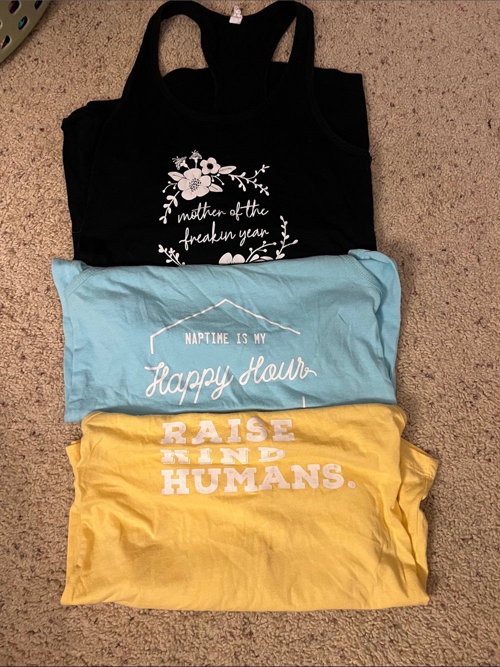 Kids' Graphic Tank & Tees - Black, Light Blue, Yellow